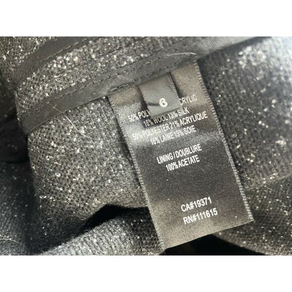 Robert Rodriguez Women’s Size 6 Black Spotted Wool Silk Cape Coat - Picture 10 of 11